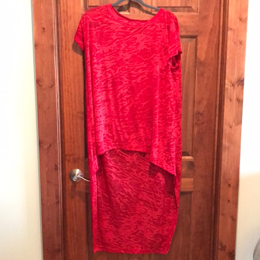 Basically me Red long flowing blouse